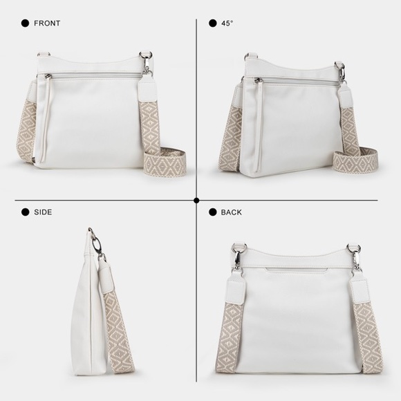 Woman’s Elegant White Crossbody Bag - Picture 5 of 6